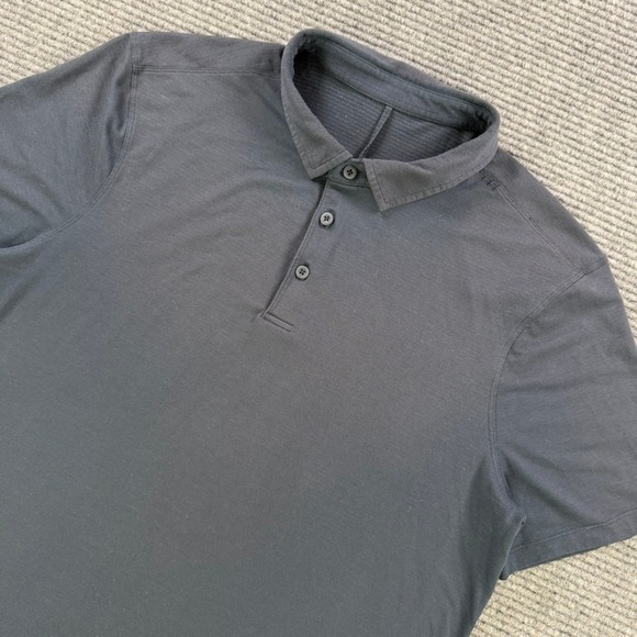 Lululemon Other - Lululemon Short Sleeve Polo Shirt Mens Medium Grey Technical Golf Work Top READ